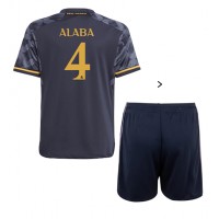 Real Madrid David Alaba #4 Bortaställ Barn 2023-24 Korta ärmar (+ Korta byxor)